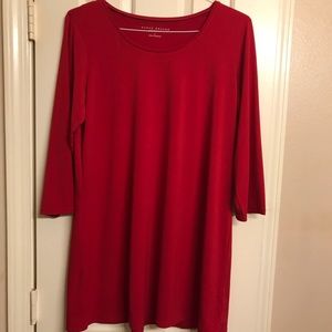 Susan Graver Essentials Liquid Knit Tunic Top EUC